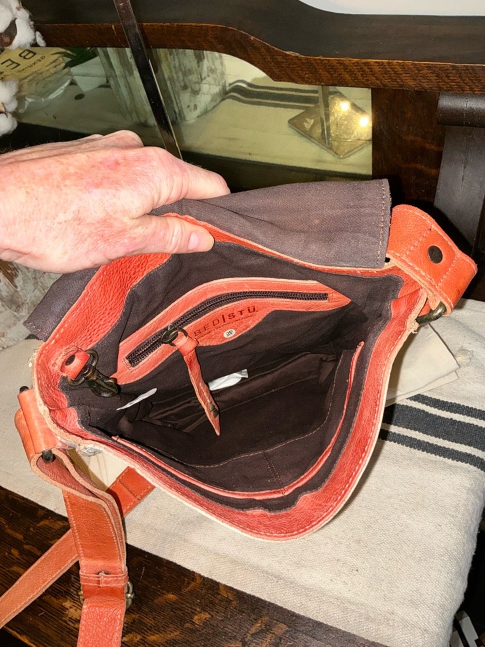 NWOT Bed Stu Leather Venice Beach Crossbody Bag Blush Pink Nectar Lux MSRP $240 - Picture 11 of 12